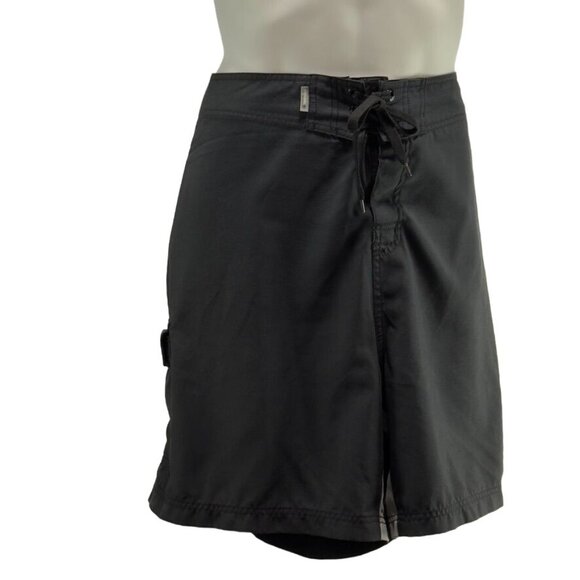 RIP CURL Men's Boardshorts Black Polyester Drawstring Pocket Details Size 42 - Picture 1 of 9